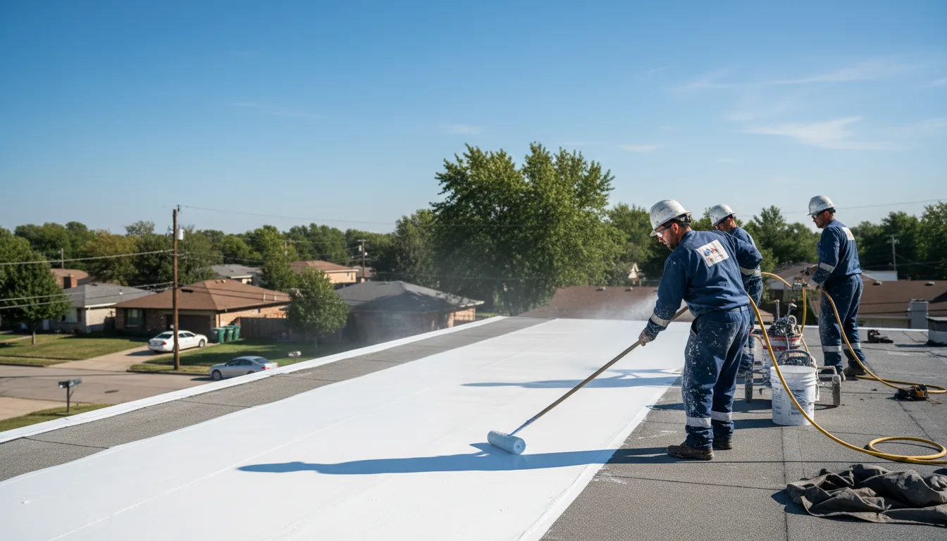 Commercial roof coating in Lawrenceville, IL near me